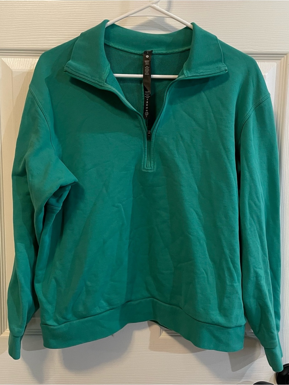 Lululemon Men’s French Terry Oversized Half Zip Maldives Green Size Small